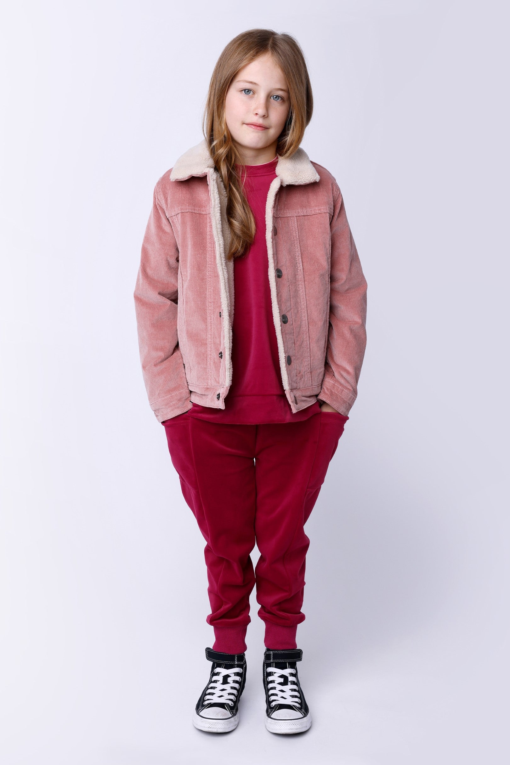 Custom Velvet Trackies - Crimson