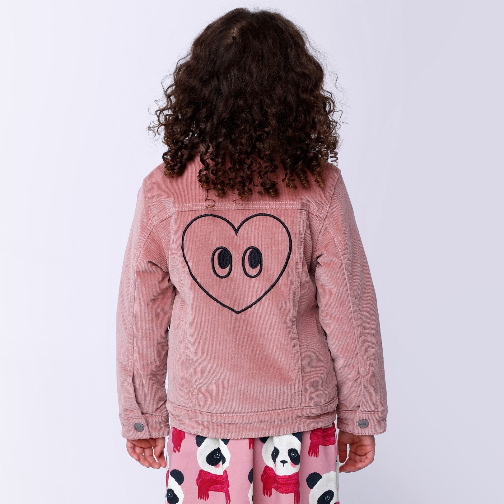 Teddy Lined Cord Bomber - Muted Pink
