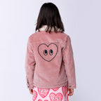 Teddy Lined Cord Bomber - Muted Pink