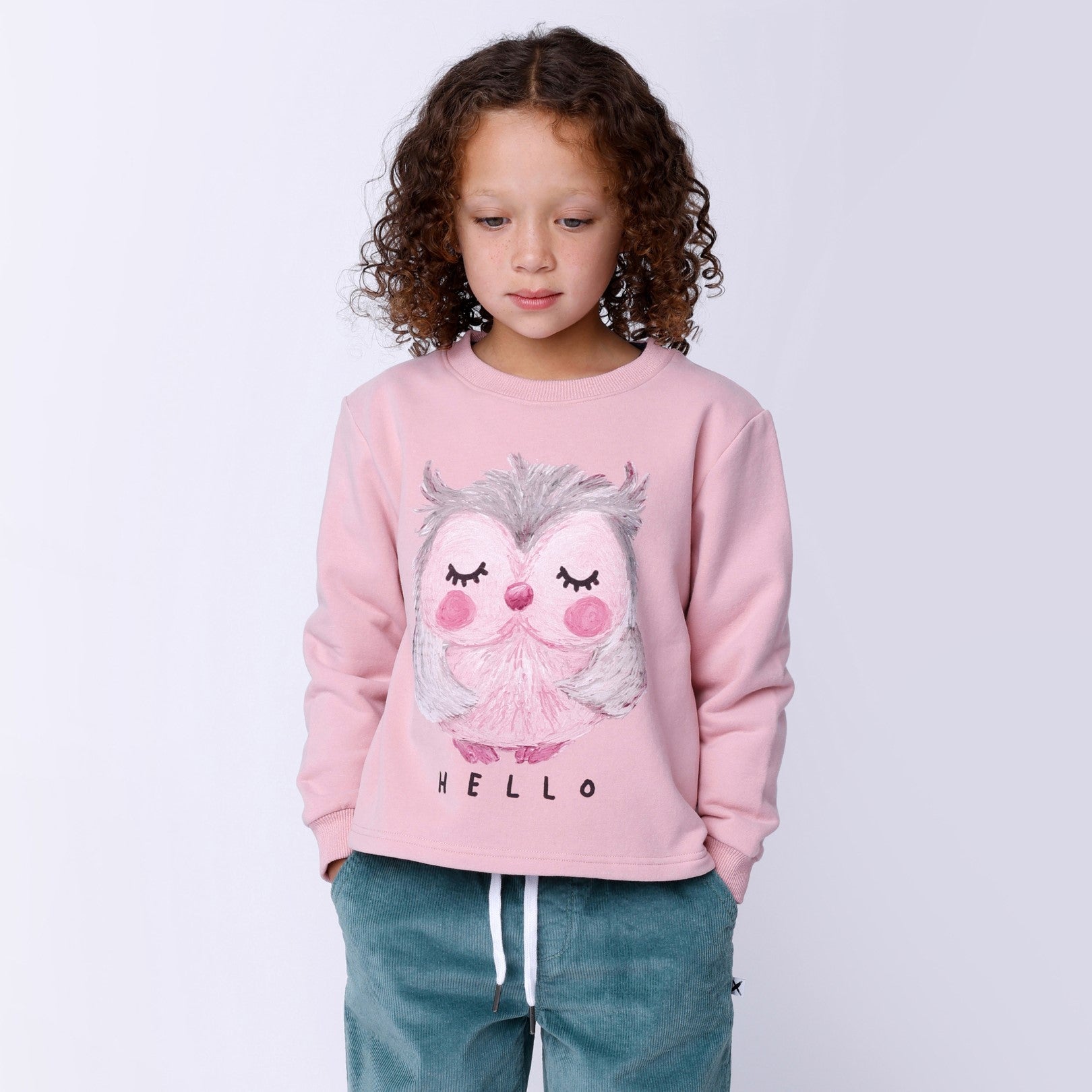 Minti Painted Owl Furry Crew - Muted Pink