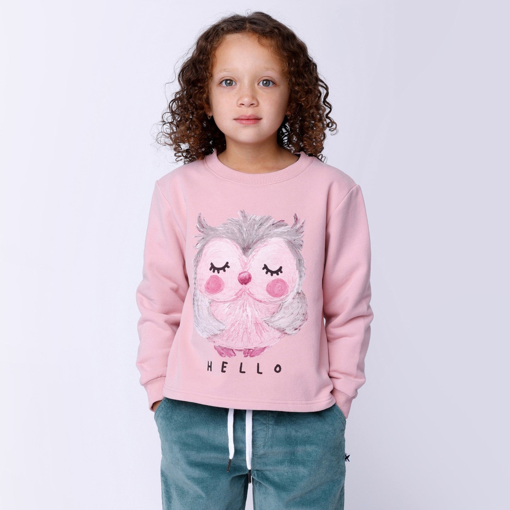 Minti Painted Owl Furry Crew - Muted Pink