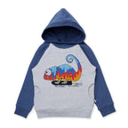 Speedy Chameleon Furry Hood - Grey Marle/Navy