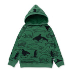 Surf Skate Animals Furry Hood - Grass Green