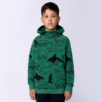 Surf Skate Animals Furry Hood - Grass Green