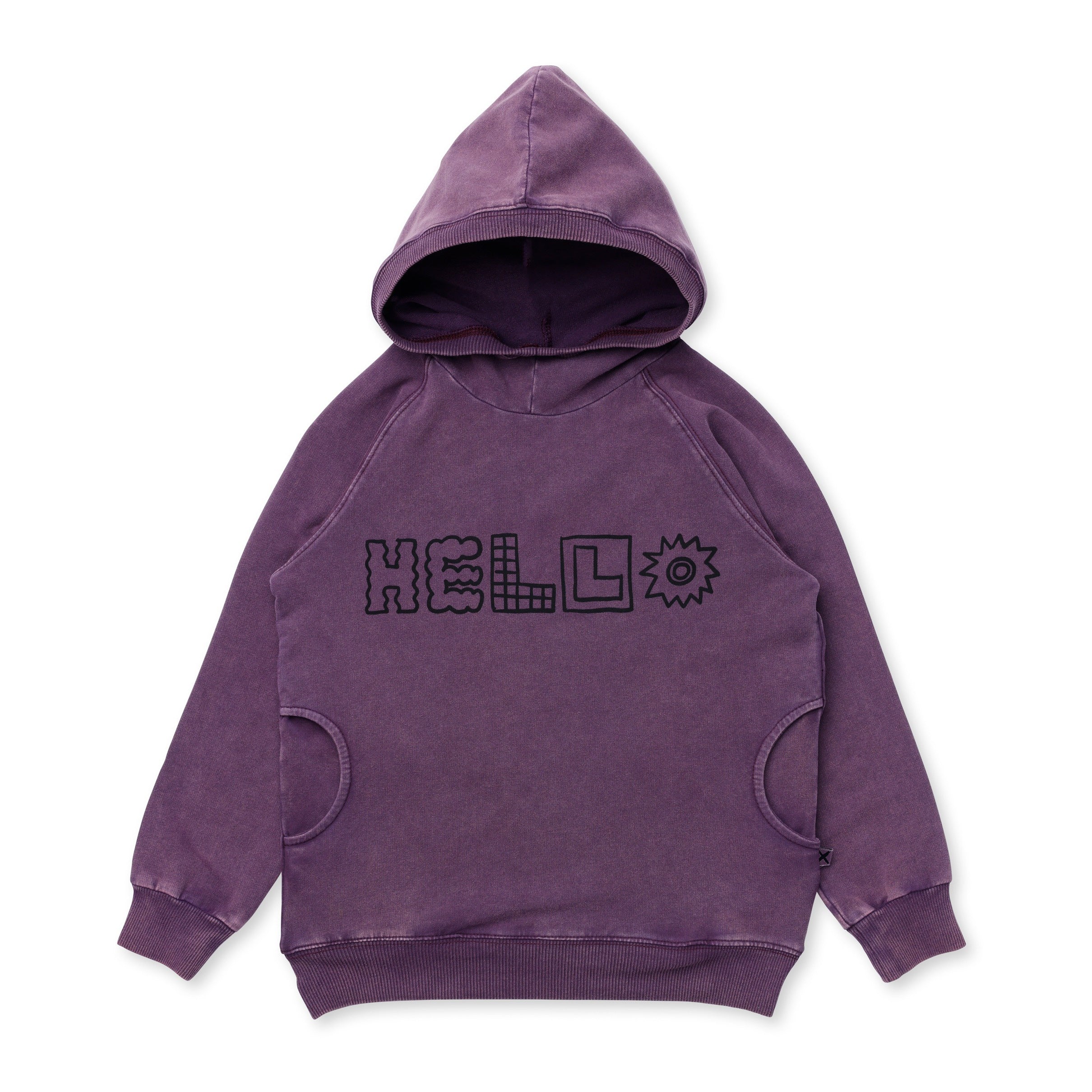 Fancy Hello Hood - Muted Purple Wash