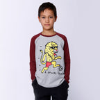 A Sporty Lion Tee - Grey/Red Marle