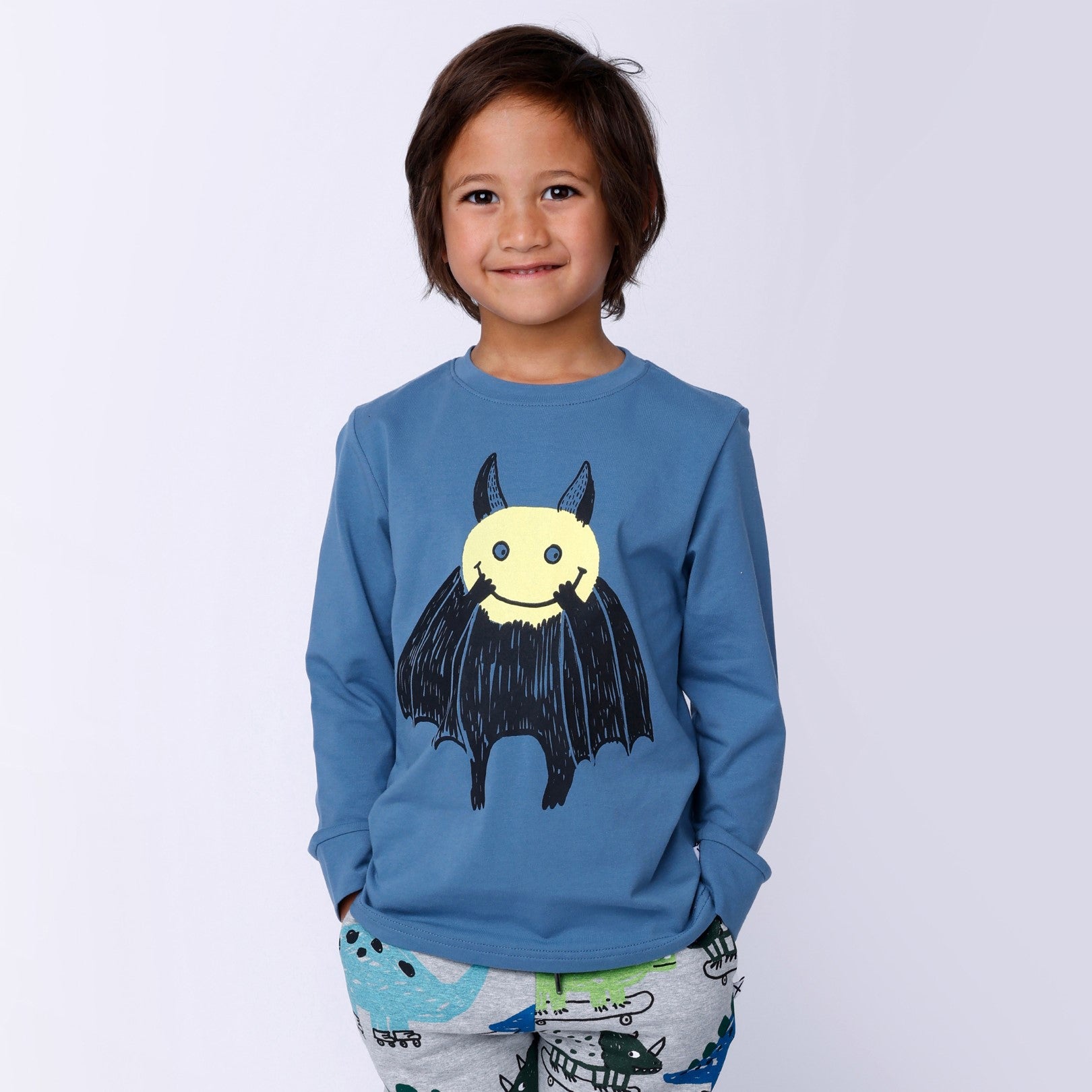 Bat Face Tee - Steel