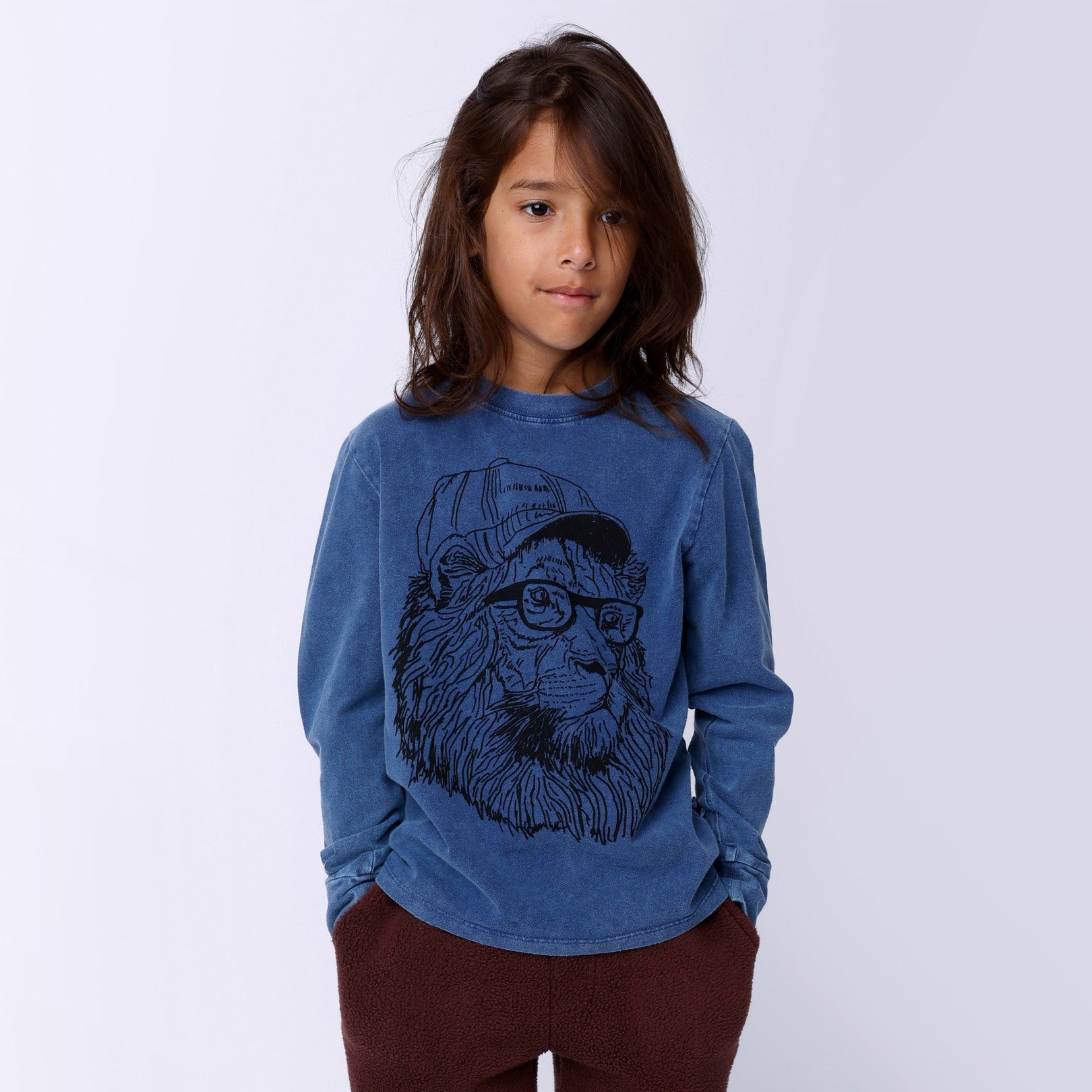 Cool Lion Tee - Midnight Wash