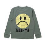 Pixelled Face Tee - Forest