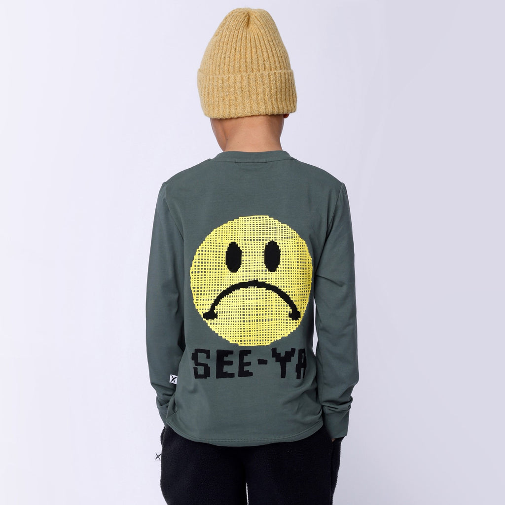 Pixelled Face Tee - Forest