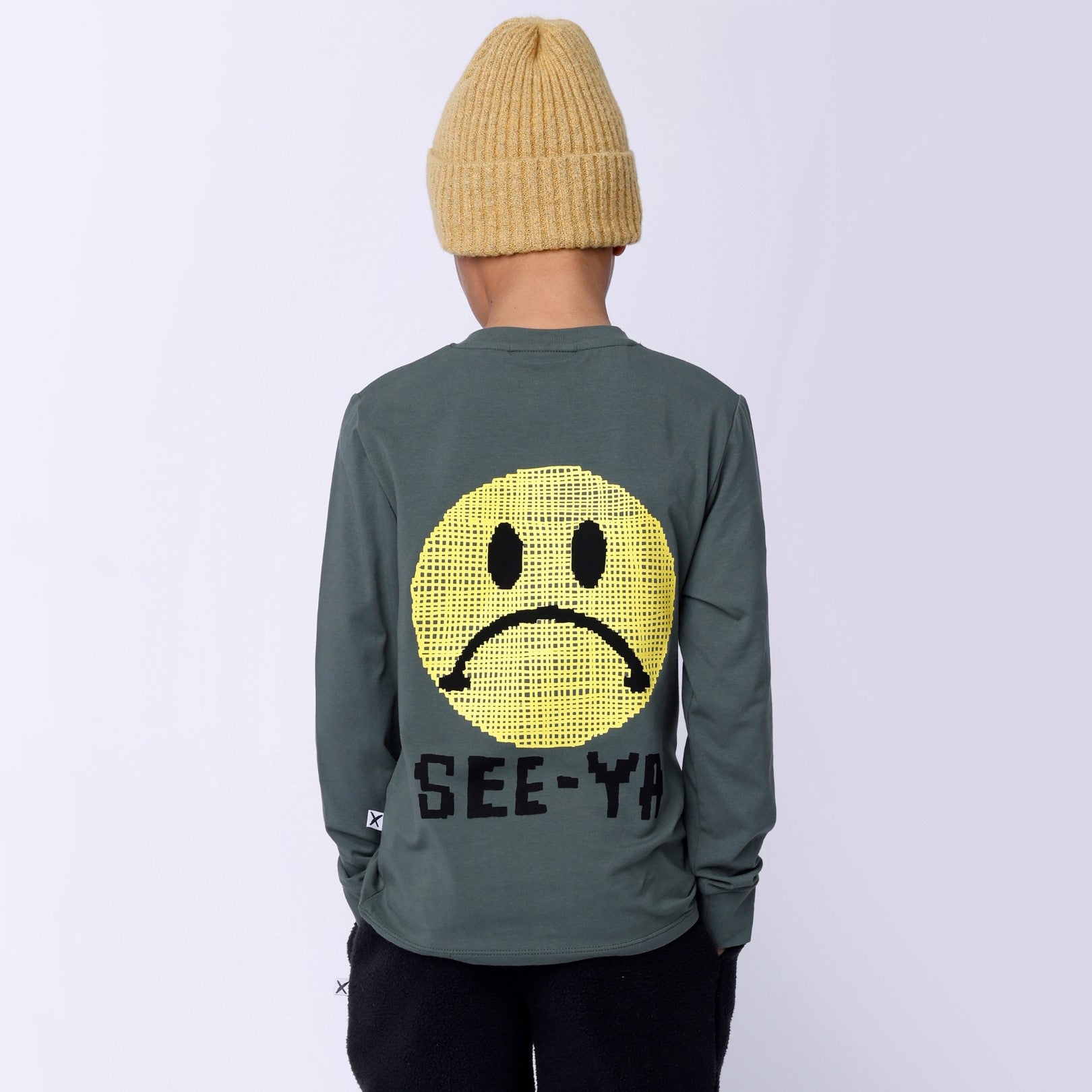 Pixelled Face Tee - Forest