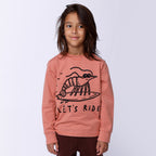 Prawn Surfer Tee - Orange/Teal Stripe