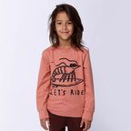 Prawn Surfer Tee - Orange/Teal Stripe
