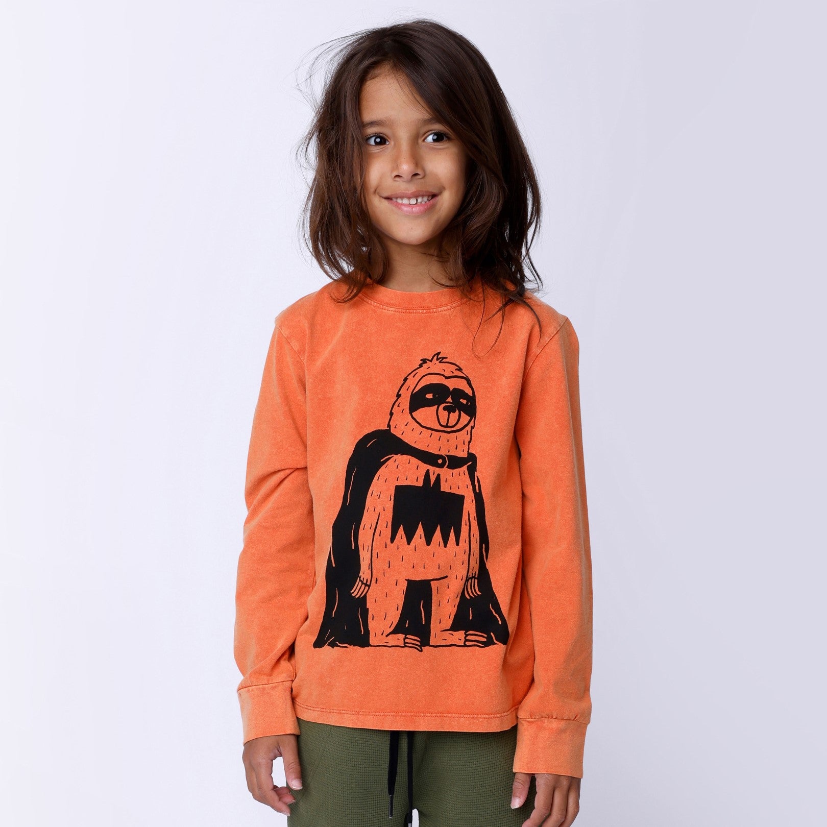Super Sloth Tee - Orange Wash