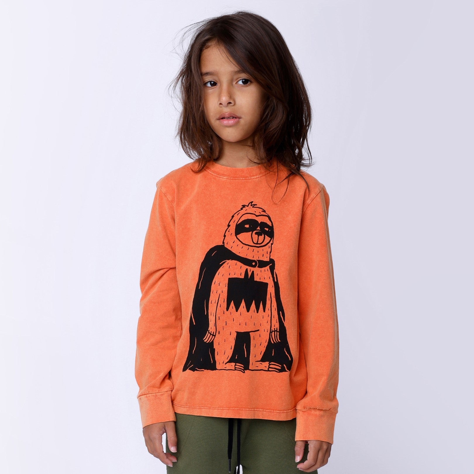 Super Sloth Tee - Orange Wash
