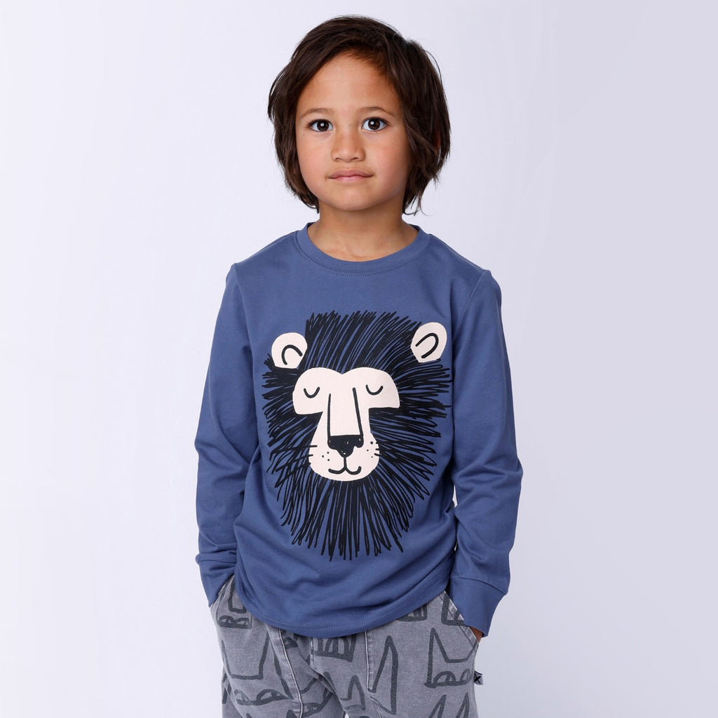 Wild Lion Tee - Midnight