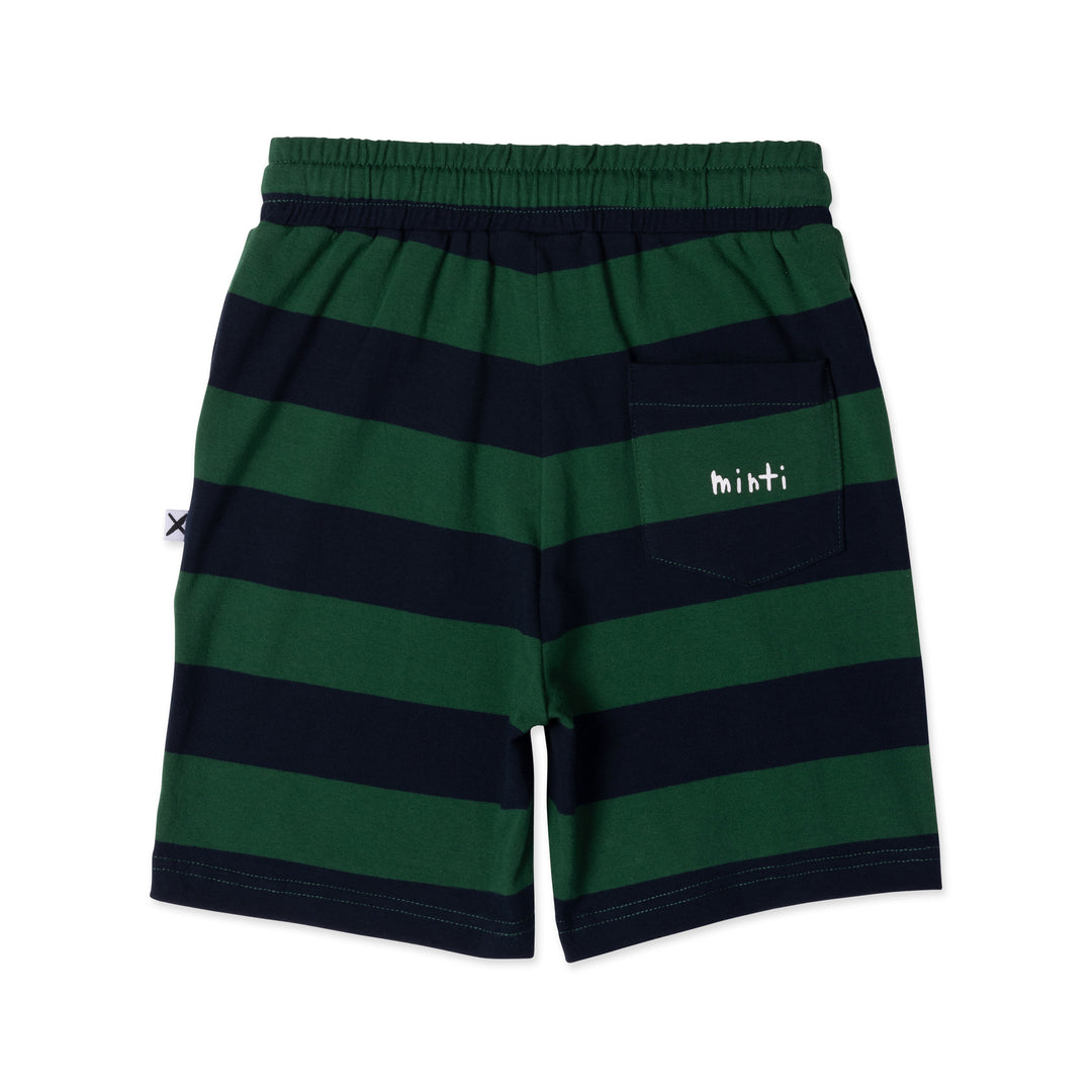 Minti Duo Short - Green/Navy Stripe