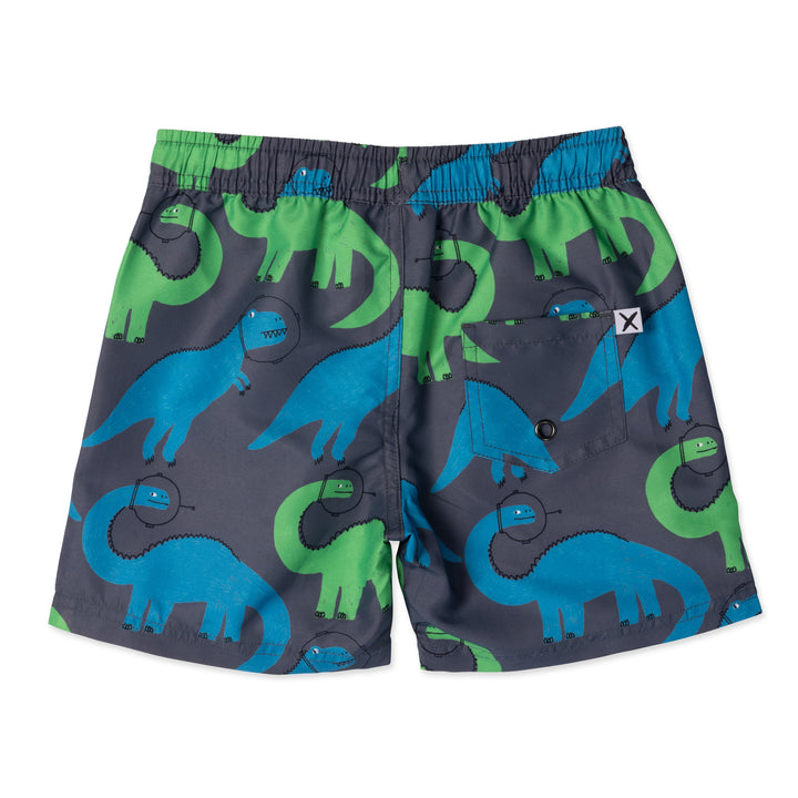 Minti Space Dinos Boardies - Dark Grey