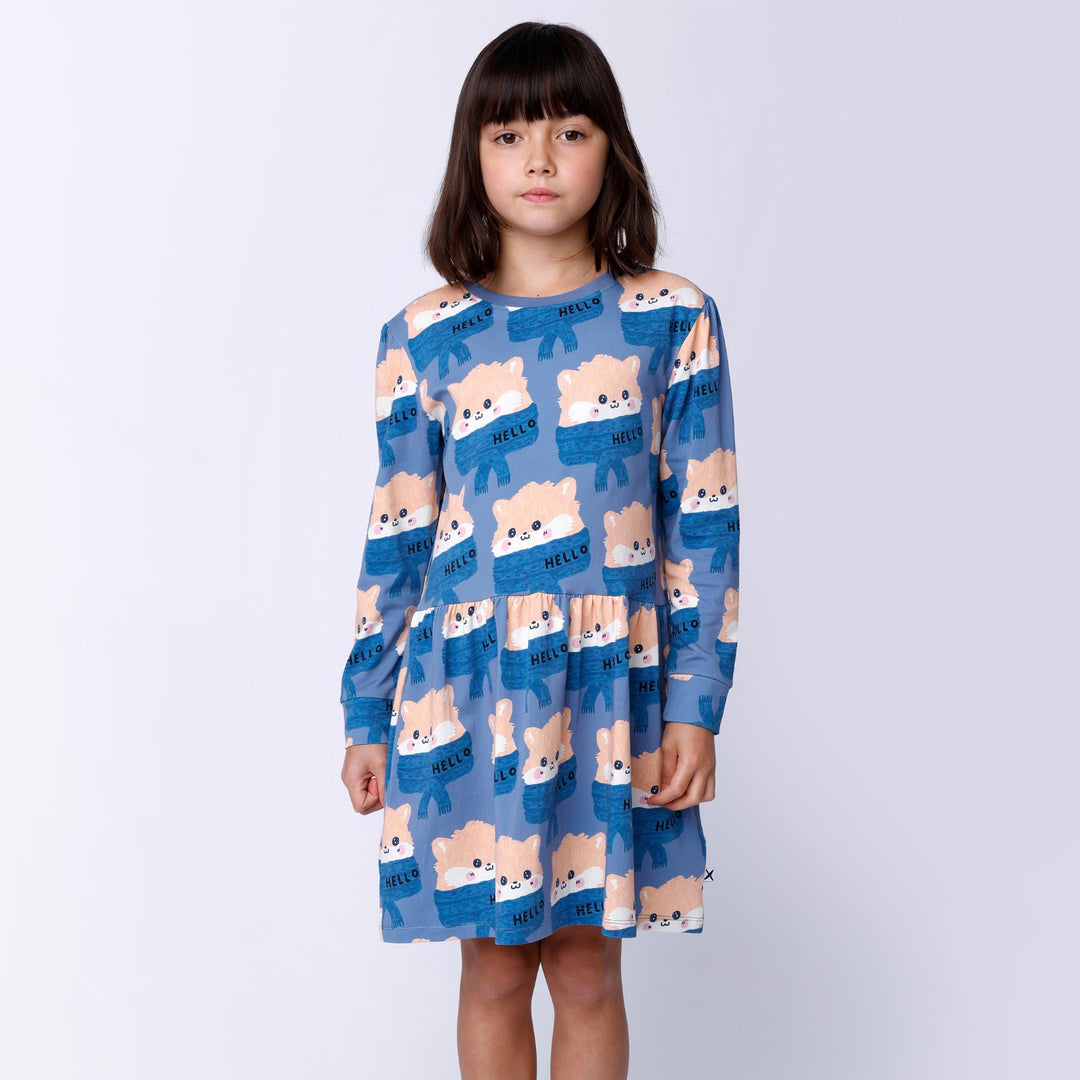 Minti Happy Hamsters Dress - Blue