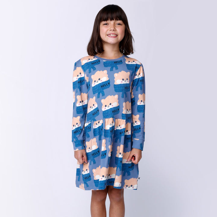 Minti Happy Hamsters Dress - Blue