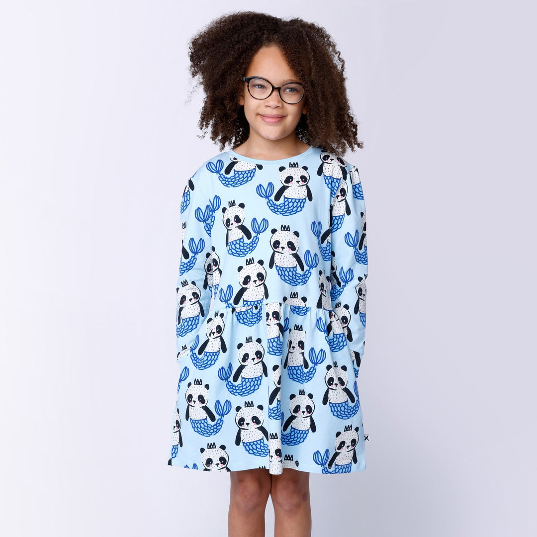 Minti Mer-Panda Dress - Blue