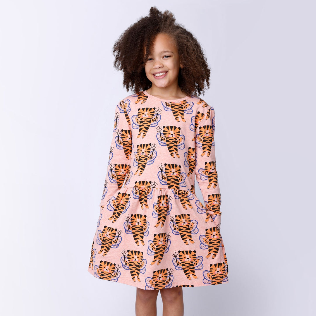 Minti Tiger Fairy Dress - Apricot Marle