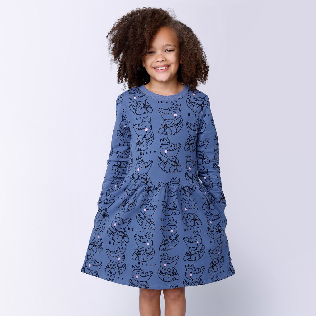 Crown Crocs Dress - Dark Cornflower