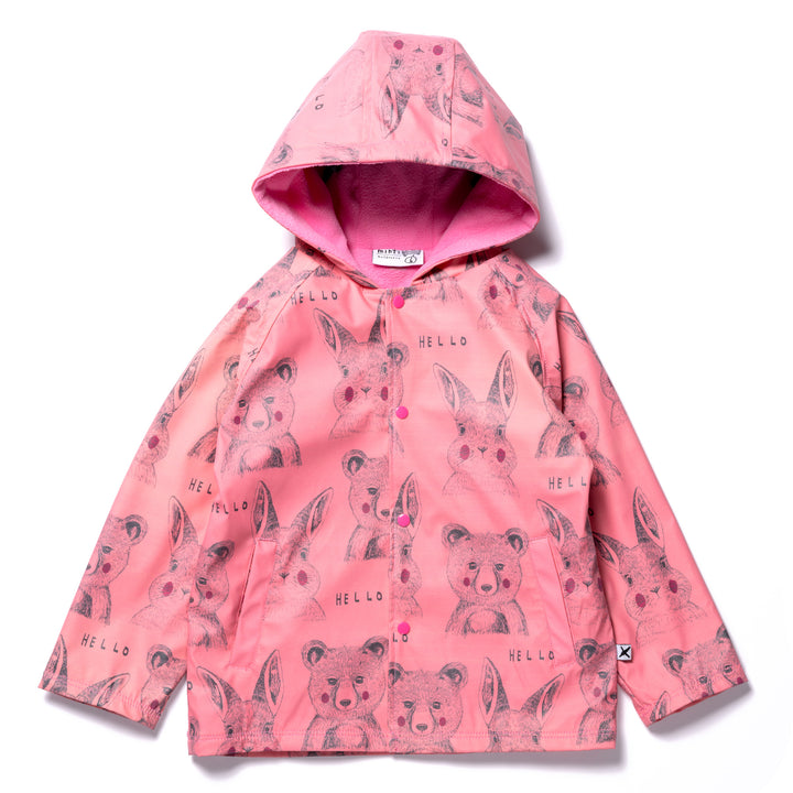 Minti Bunny Bear Party Raincoat - Candy