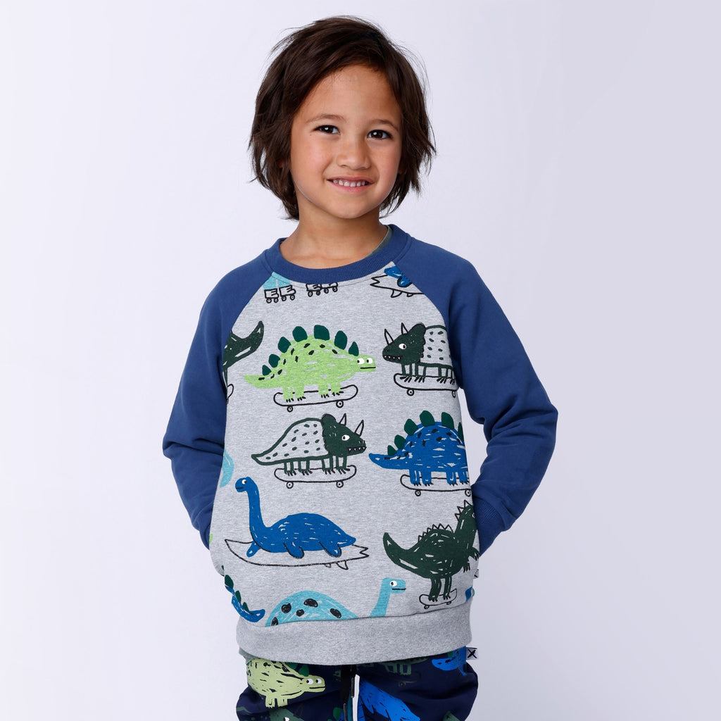 Dino Rollers Furry Crew - Grey Marle/Navy