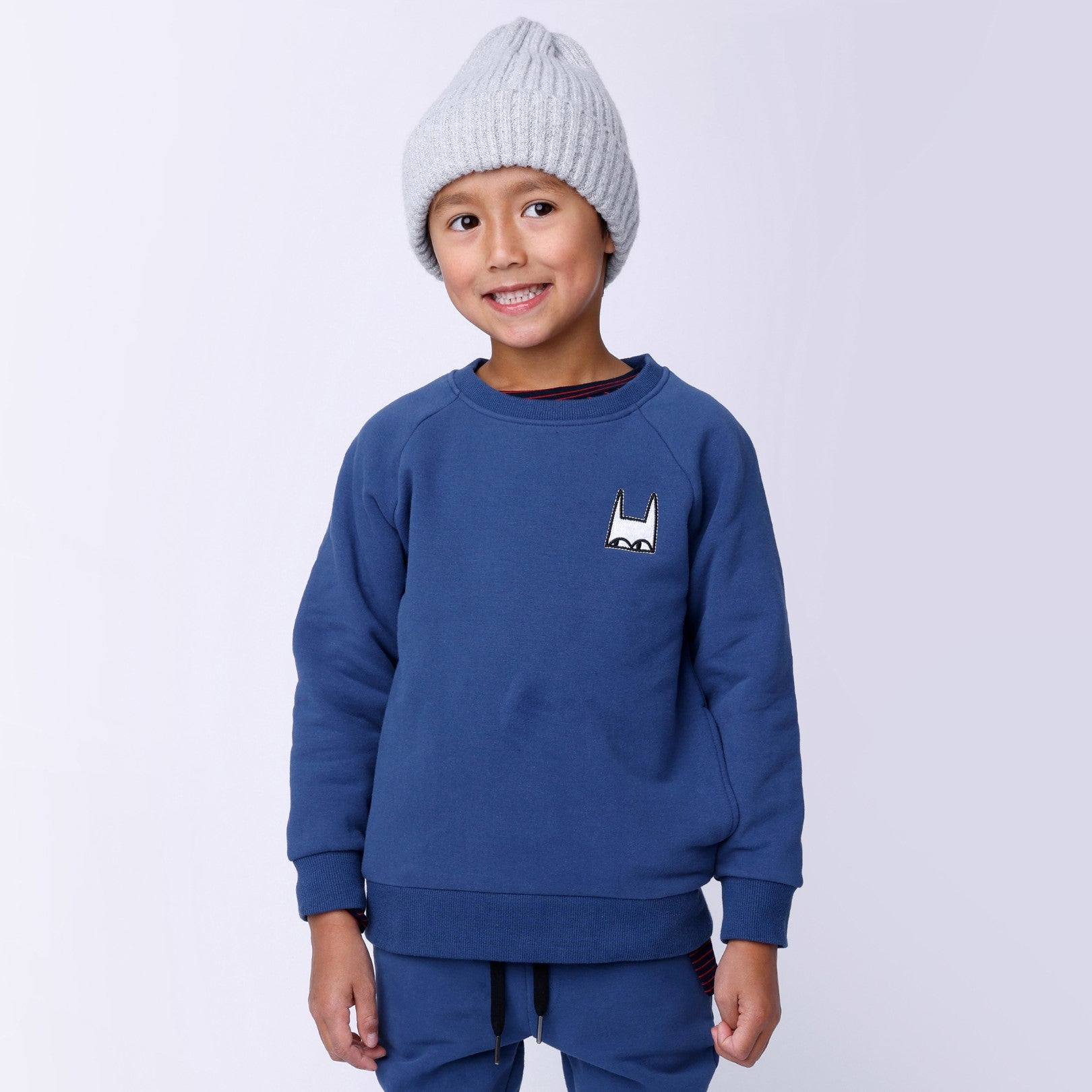 Mask Badge Crew - Navy