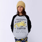 Relaxing Cheetah Furry Crew - Grey Marle/Black