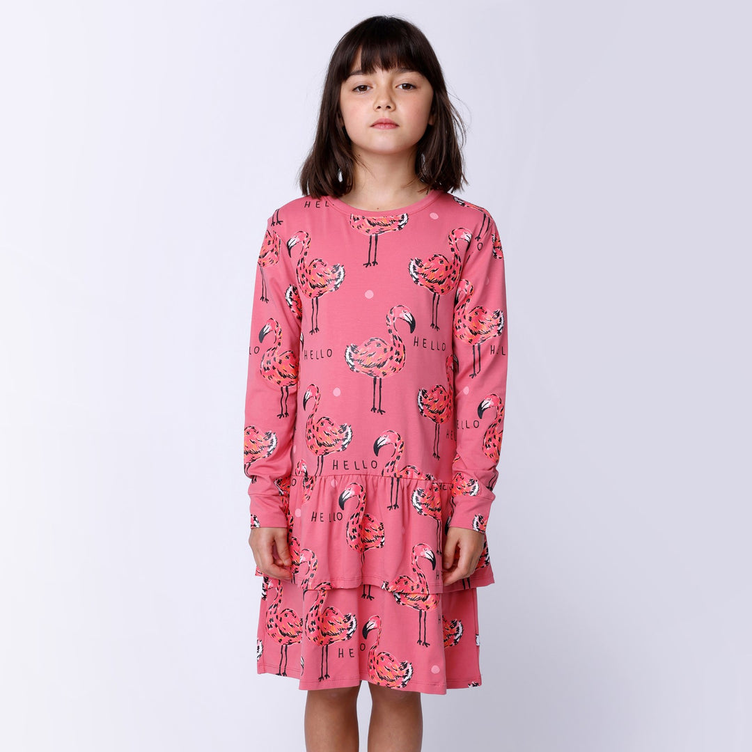 Minti Flamingo Party Dress - Rose