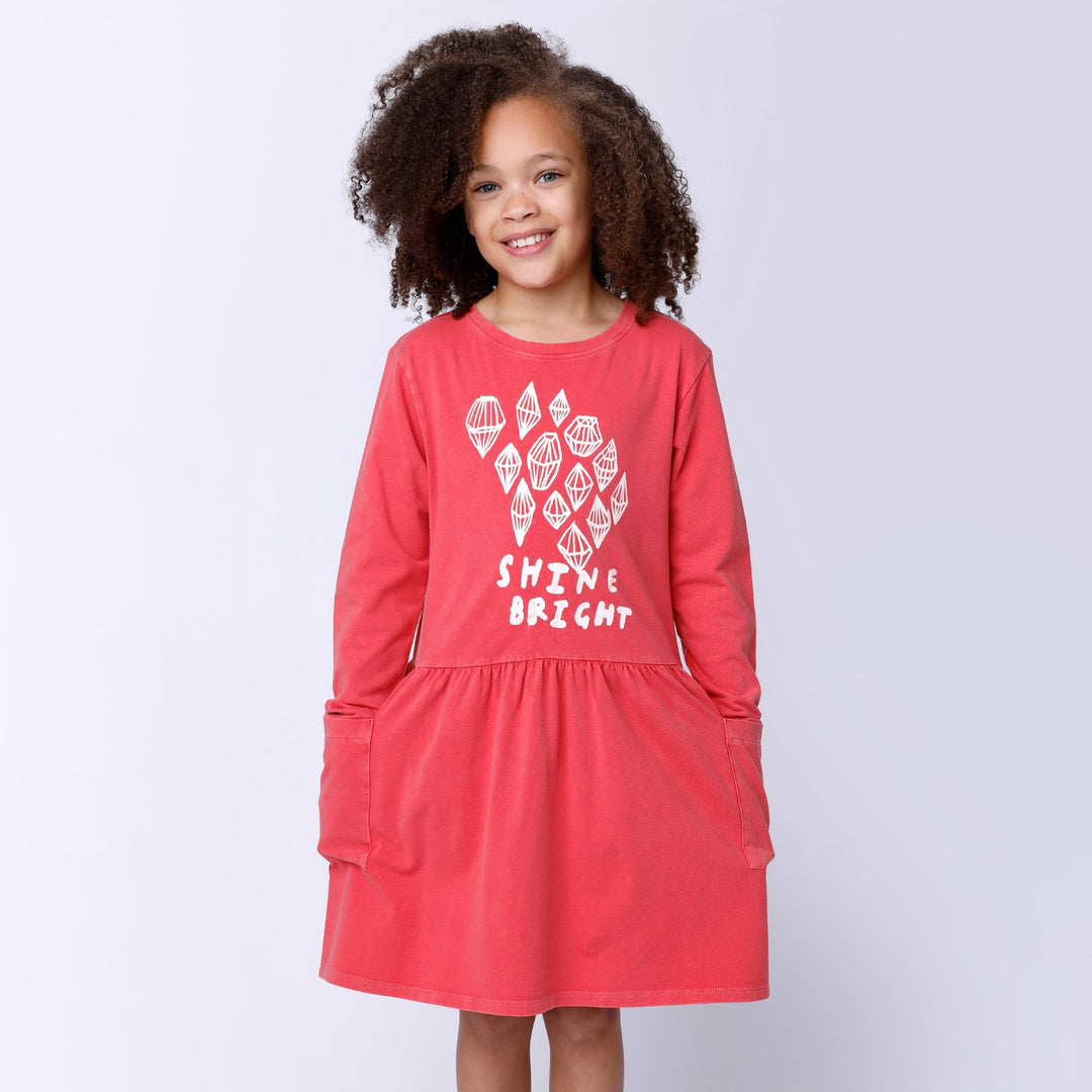 Minti Shine Bright Dress - Pink Wash