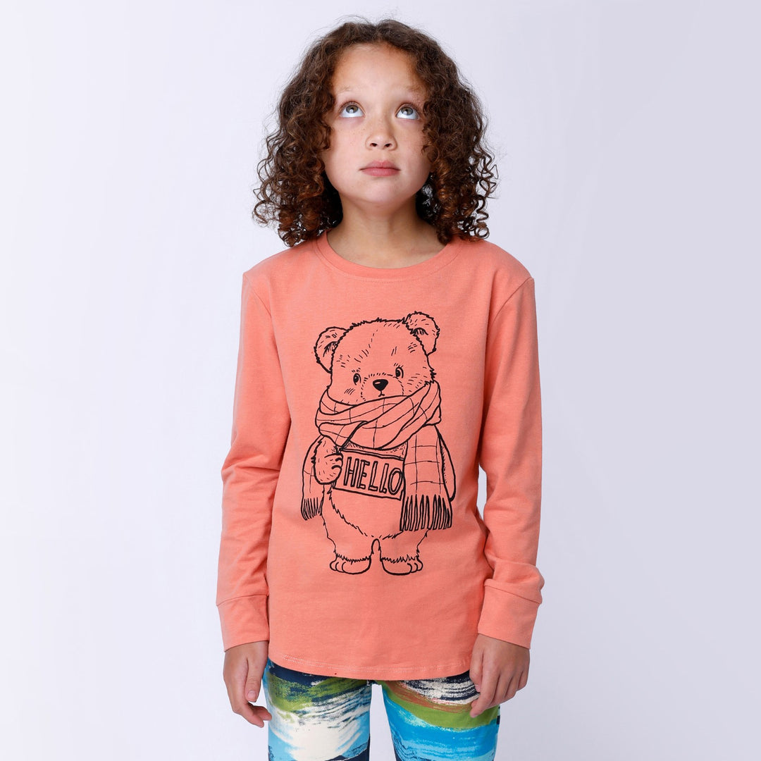 Minti Hello Teddy Tee - Apricot