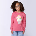 Unicorn Icecream Tee - Rose