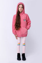 Stripey Rainbow Tights - Pink Marle