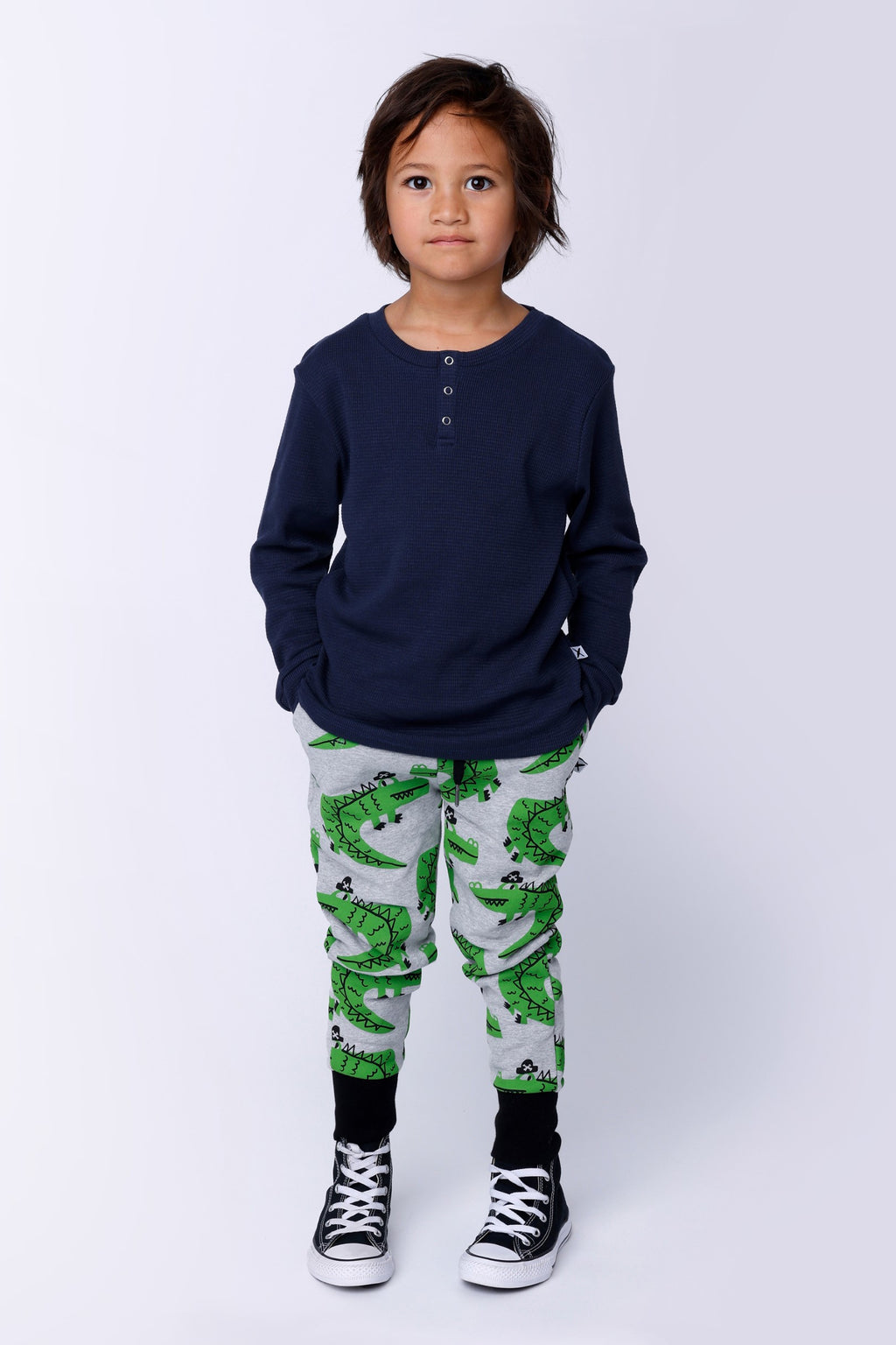 Captain Croc Furry Trackies - Grey Marle