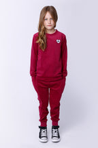 Custom Velvet Trackies - Crimson