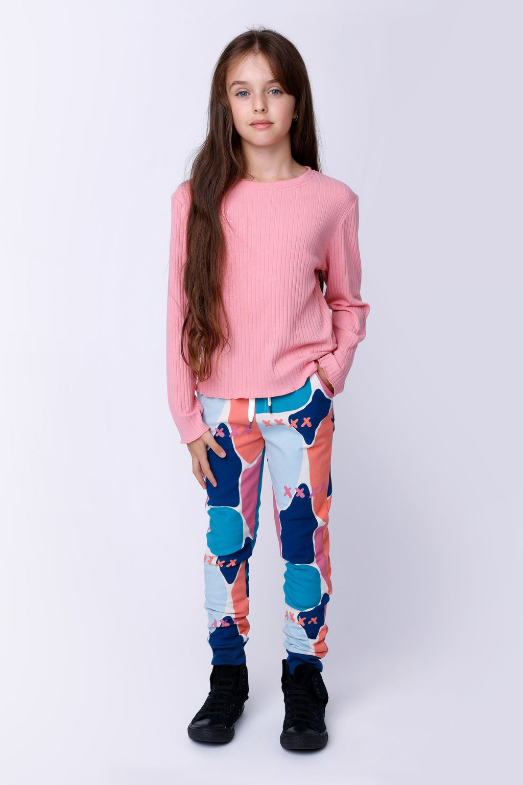 Watercolour Furry Trackies - Multi