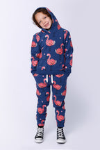 Flamingo Party Furry Trackies - Navy