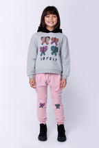 Butterfly Knee Furry Trackies - Ballet