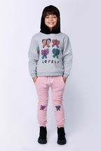 Butterfly Knee Furry Trackies - Ballet