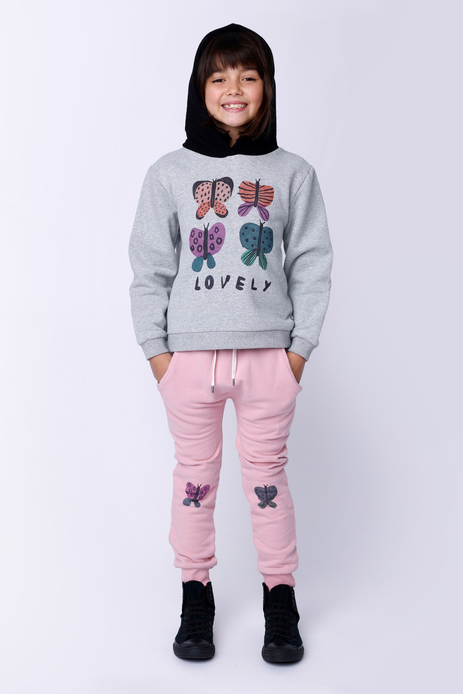 Butterfly Knee Furry Trackies - Ballet