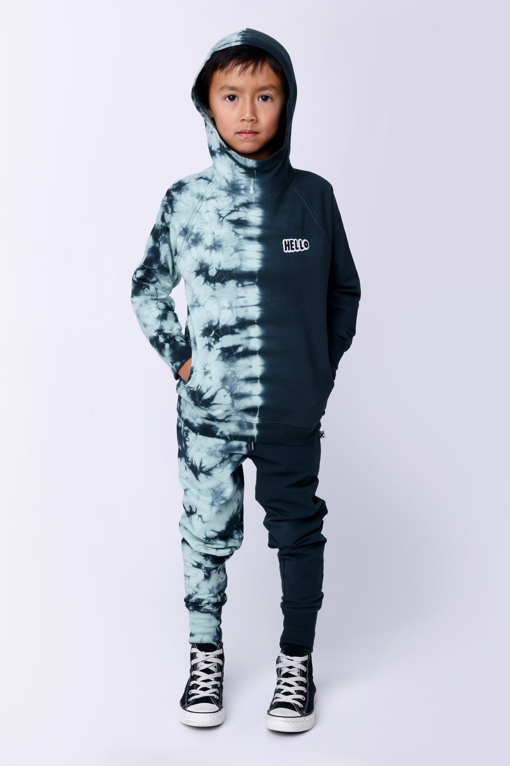 Duo Tie Dye Trackies - Forest