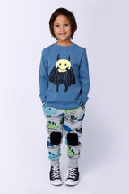 Dino Rollers Furry Trackies - Grey Marle
