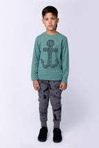 Surf Skate Animals Furry Trackies - Dark Grey