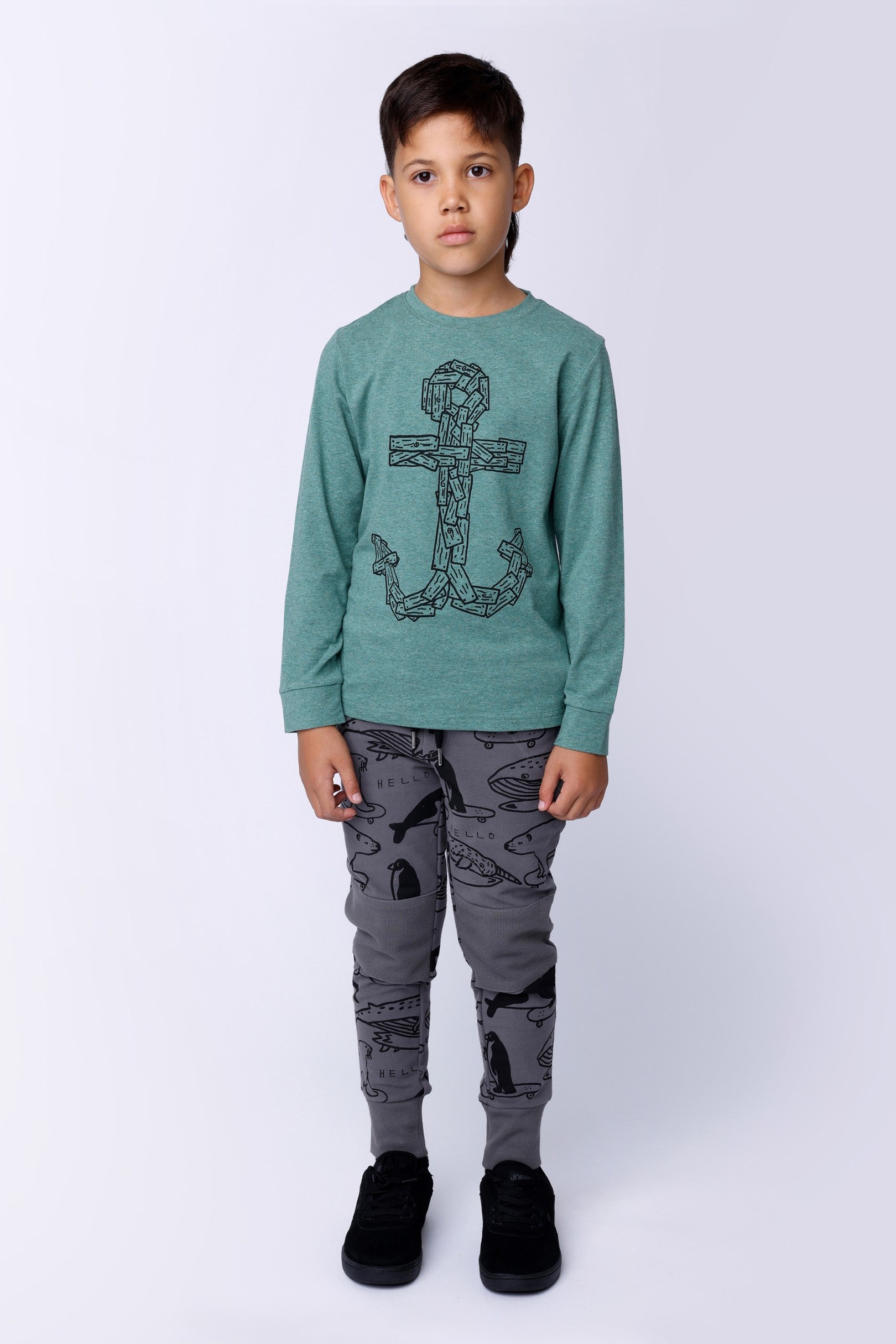 Surf Skate Animals Furry Trackies - Dark Grey