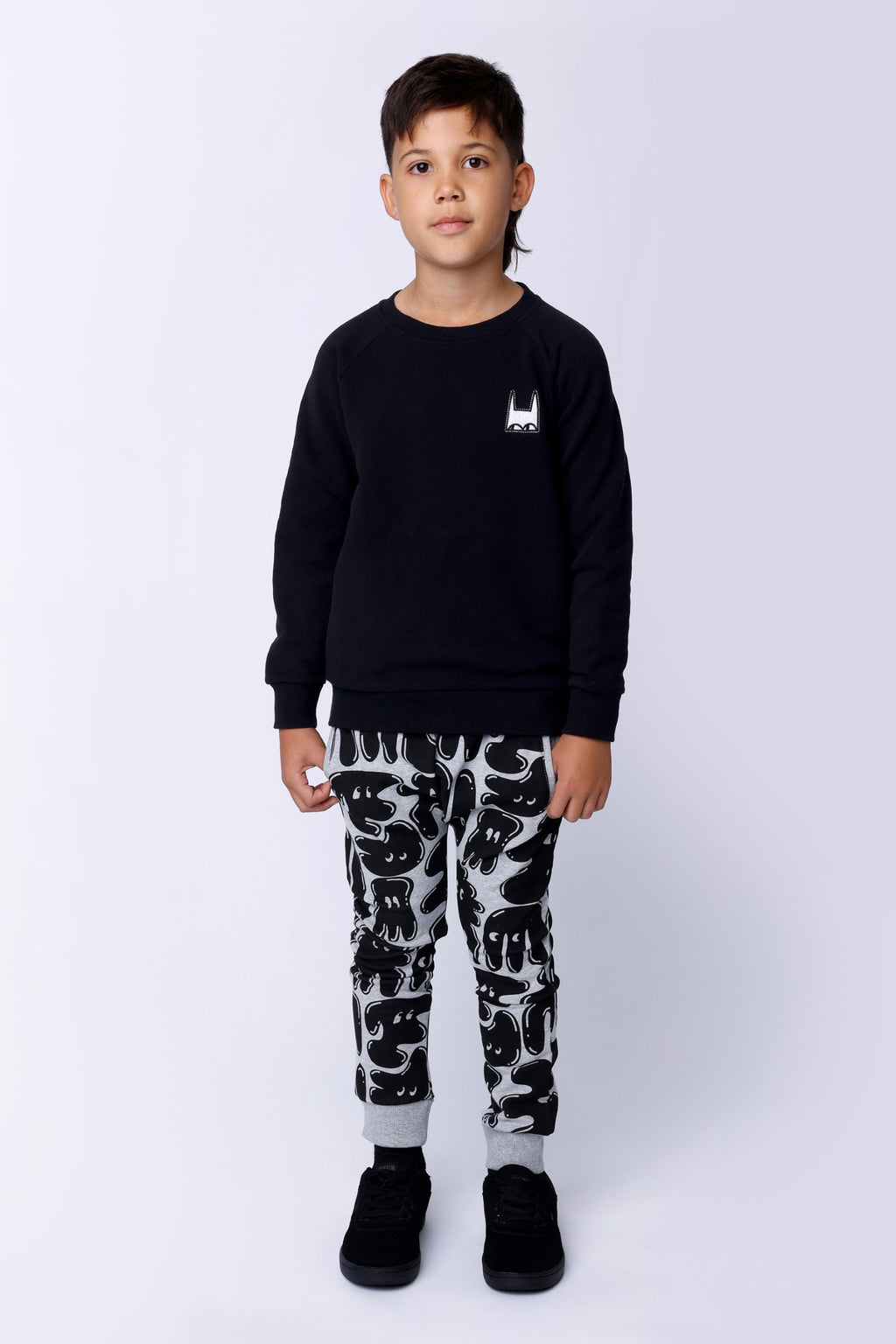 Shapes Furry Trackies - Grey Marle