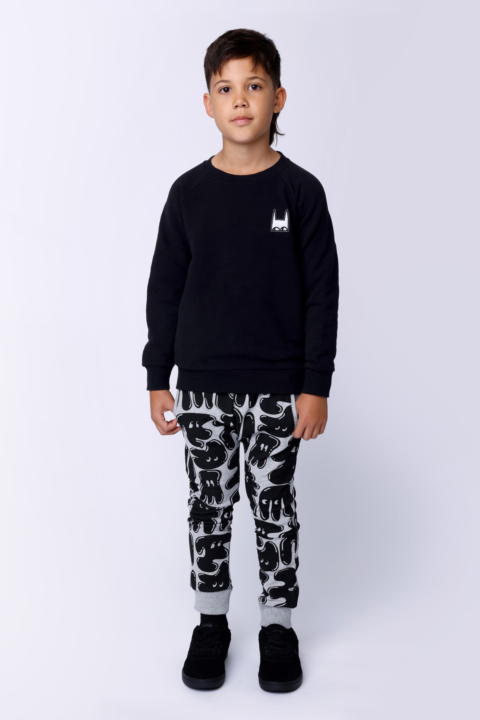 Shapes Furry Trackies - Grey Marle