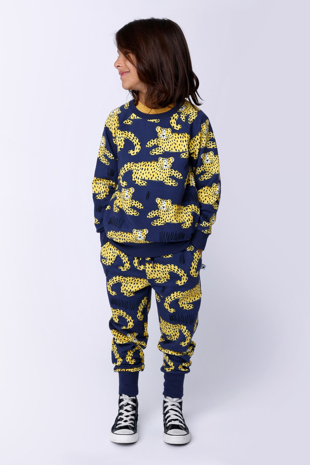 Minti Relaxing Cheetahs Trackies - Dark Blue